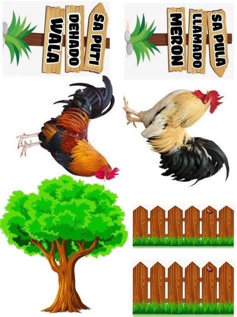 Manok na pula cake topper printable .